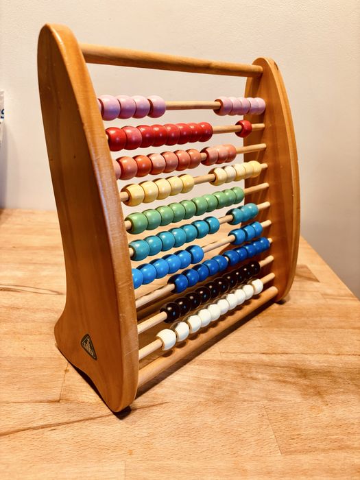 Numaratoare multicolora din lemn Mothercare