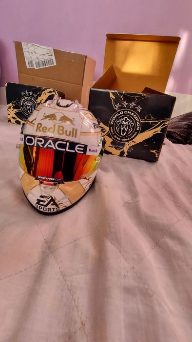 Max Verstappen world champion Helmet 2024 1:2 F1 schuberth