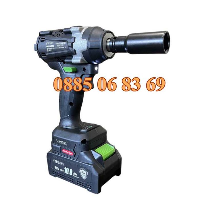 К-т Акумулаторен перфоратор, ъглошлайф 125 мм, гайковерт/винтоверт 36V