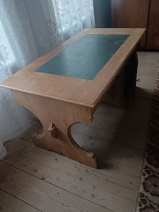 Birou vechi din lemn masiv de stejar (recondiționat)