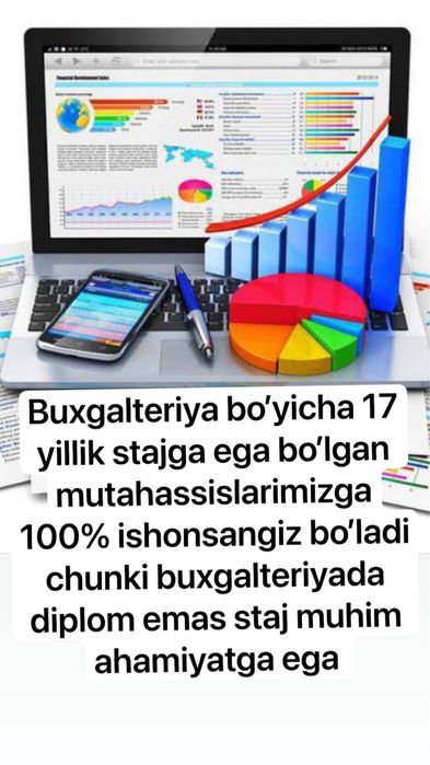 Buxgalteriya xizmatlari 17 yillik staj