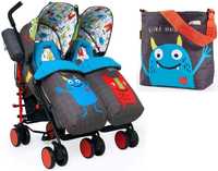 Cosatto Supa Dupa Monster Mob детска количка за близнаци с чанта