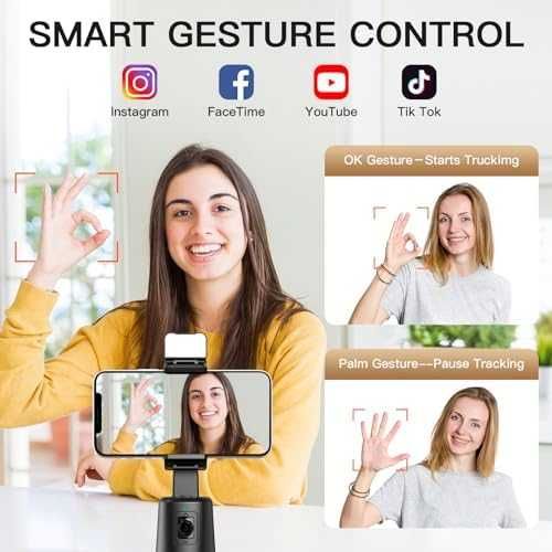 Стабилизатор за телефон с AI проследяване 360 ротация Телефонен статив