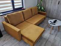 Canapea extensibila 3 locuri Mebligo galben mustar