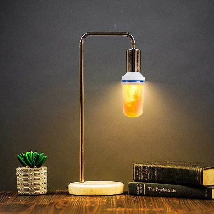 Bec LED decorativ E27 9W cu imitatie de flacara efect realist 250lm