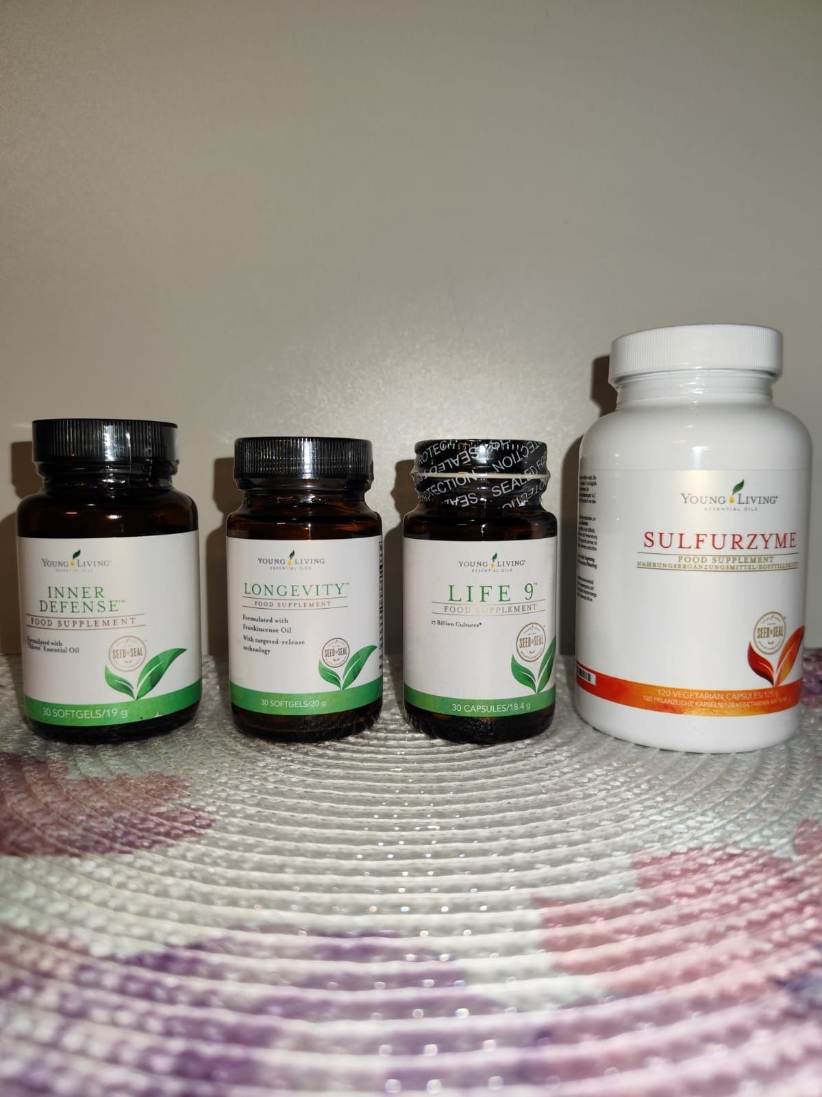 Suplimente Young Living Sulfurzyme, Life 9, Longevity, Inner Defense