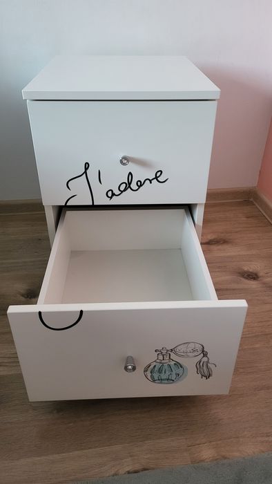 Casetieră 2 sertare(noptieră) ,,Fancy mint" -Mobexpert