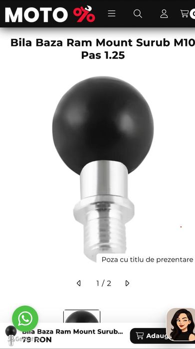 Bilă baza RAM mount