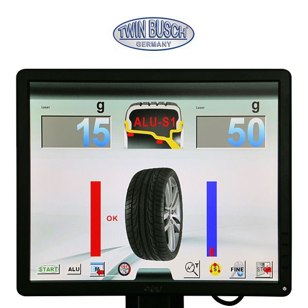 Баланс машина за гуми с лазер автоматична до 24″ TWIN BUSCH GERMANY