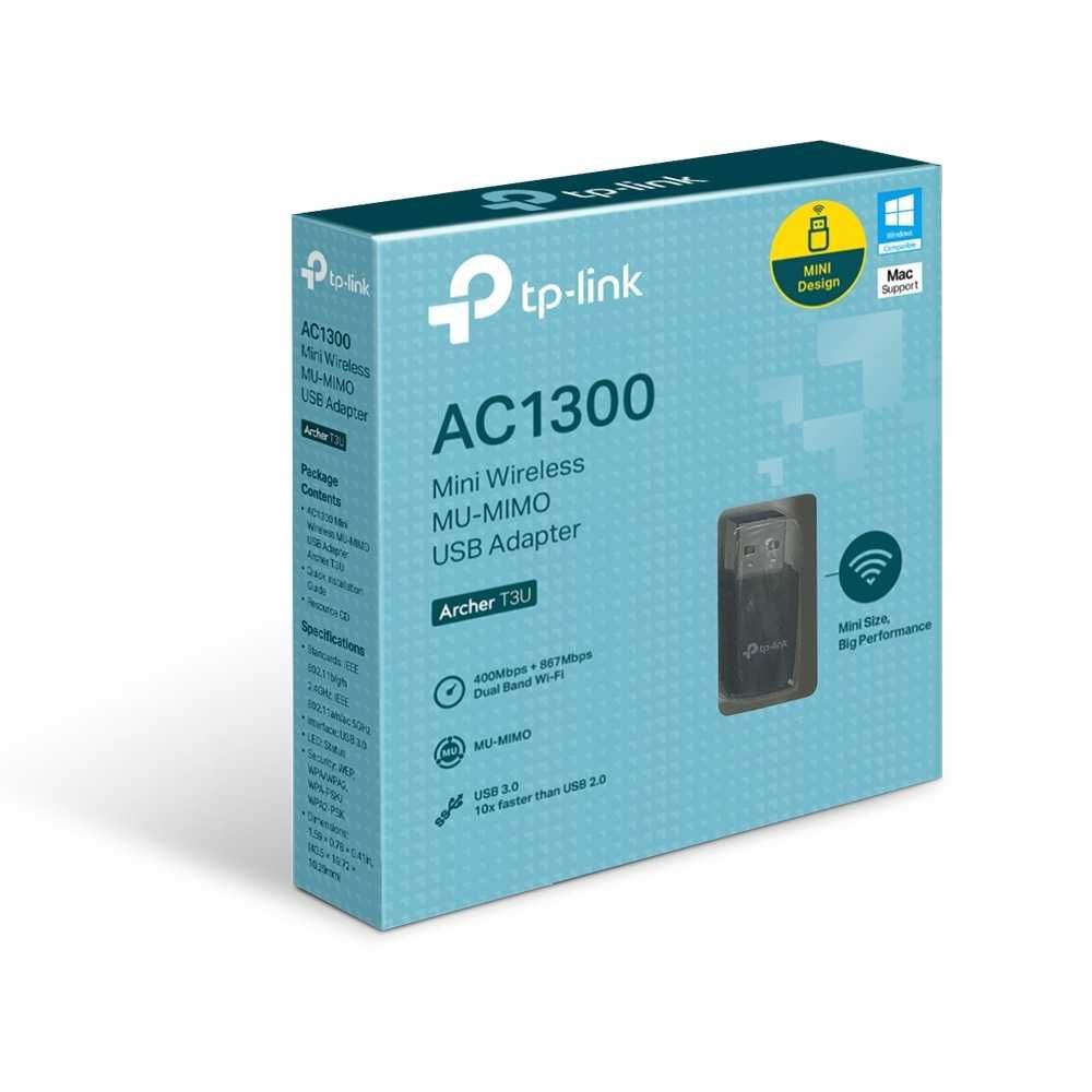 TP-Link Archer T3U/AC1300 USB-адаптер с поддержкой Wi-Fi