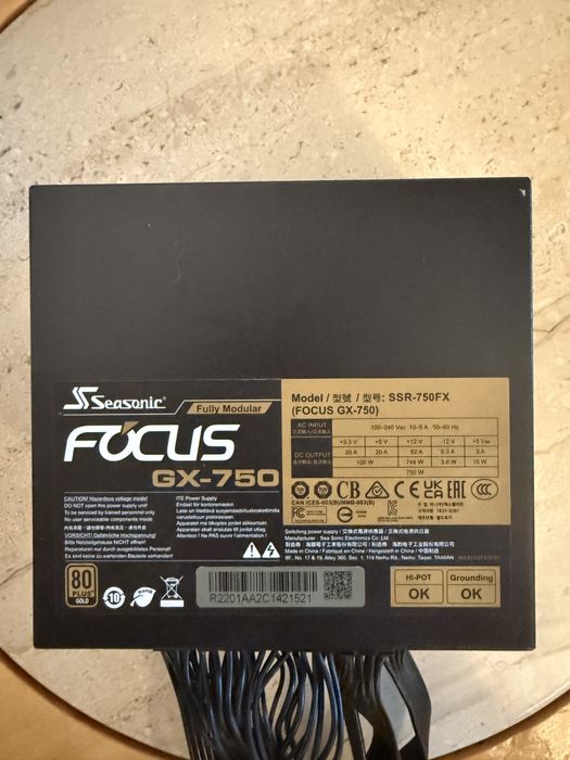 Sursa PC modulara Seasonic Focus 750w Gold