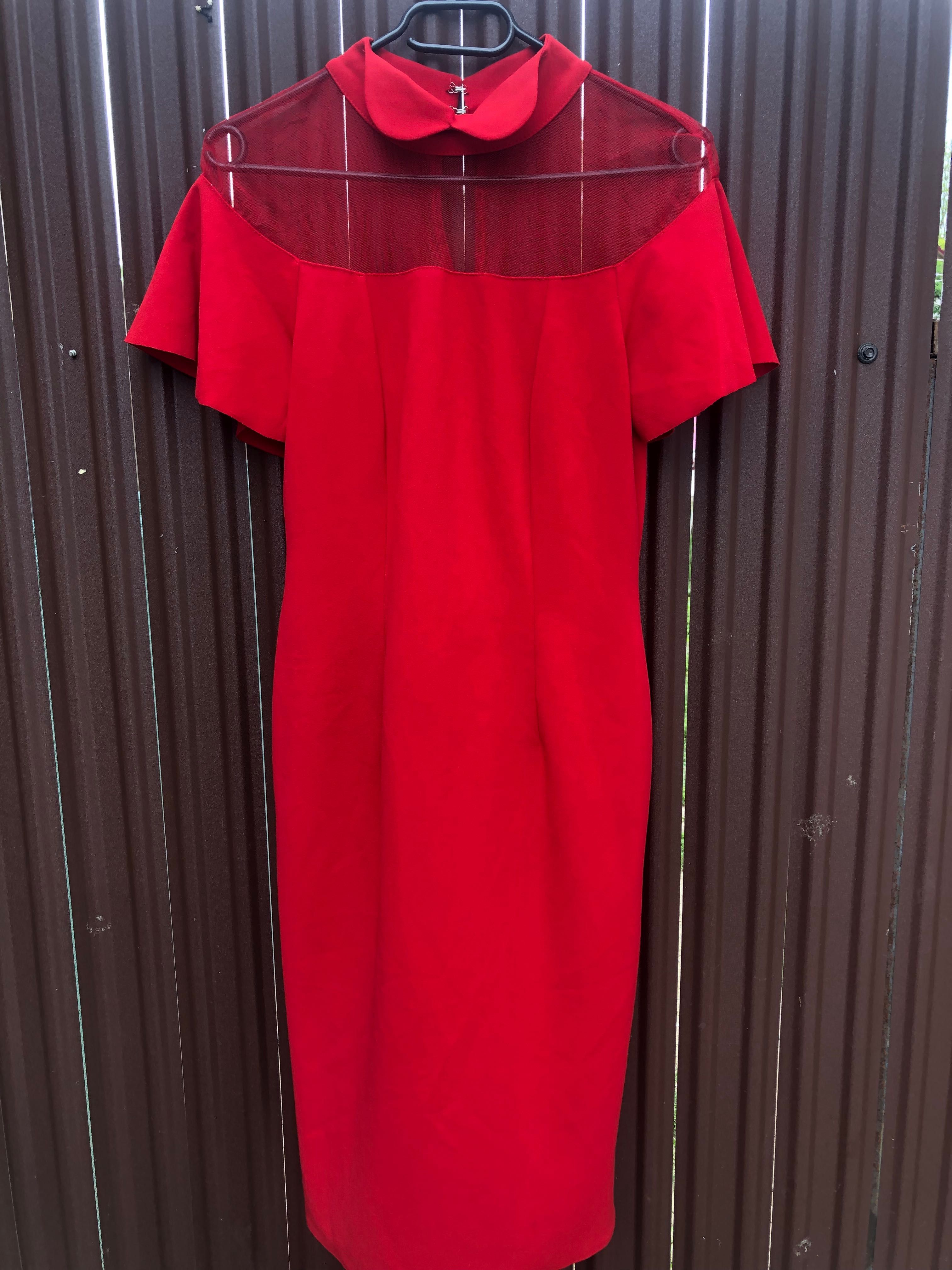 Rochie de zi roșie mărimea s-m