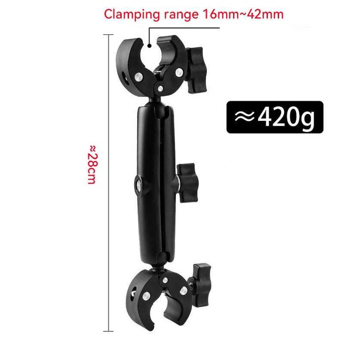 Clema cu prindere dubla pentru camere actiune GoPro, Insta360 3 marimi