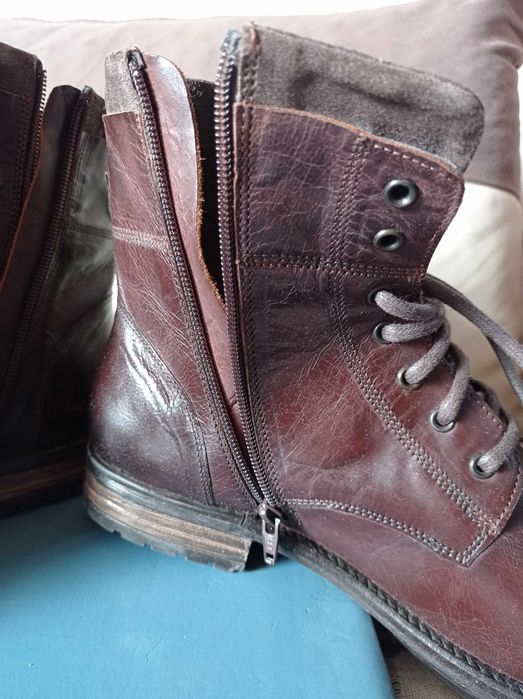 Нови мъжки боти естествена кожа