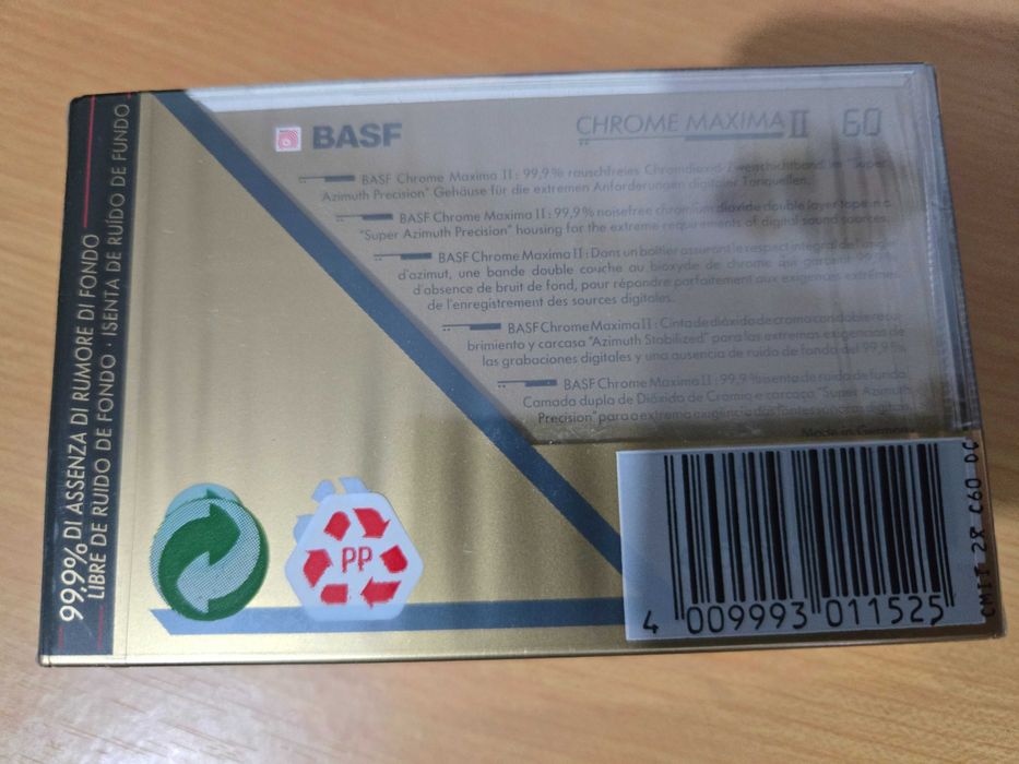 Casete audio BASF CHROME MAXIMA II sigilate