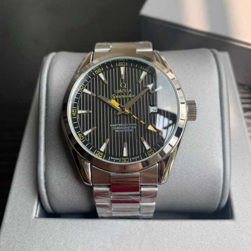 Omega seamaster 40mm  Silver cu Negru