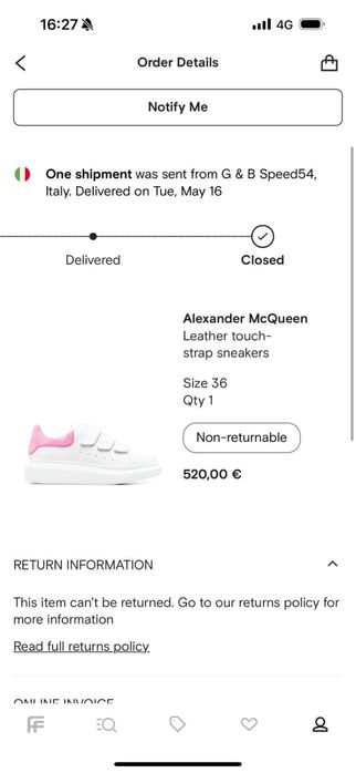 Adidasi Alexander Mcqueen originali (factura)