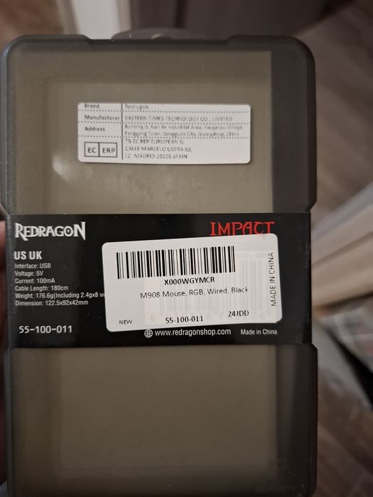 Mouse Gaming Redragon M908 Rgb Noi