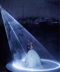 Лазерное шоу эфект золушки тяжелый дым холодный фонтан танец молодожен