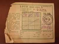 Bilet loterie, din 1986, pentru colectionari