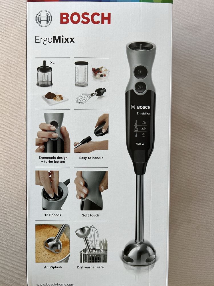 Bosch ErgoMixx MSM67160 3в1 - пасатор с 750 W мотор и купа 1L
