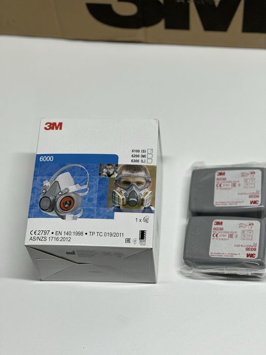Masca Protectie Reutilizabila 3M Model 6100 Marimea S Filtre 6038 P3R