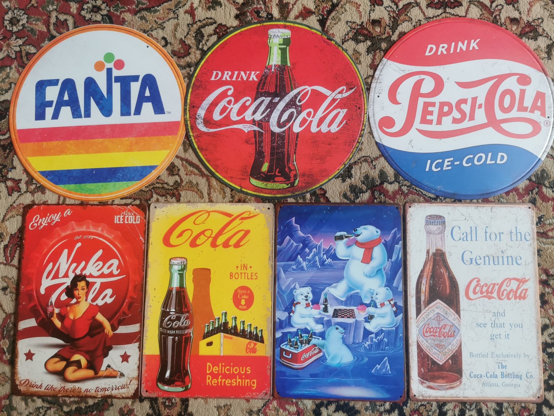 Tablii metalice Pepsi Coca Cola Reclame retro