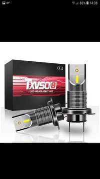 TXVSO8 H7 LED H11 Car Light Bulbs CSP Chips 30000LM 6000K Bombilla Led