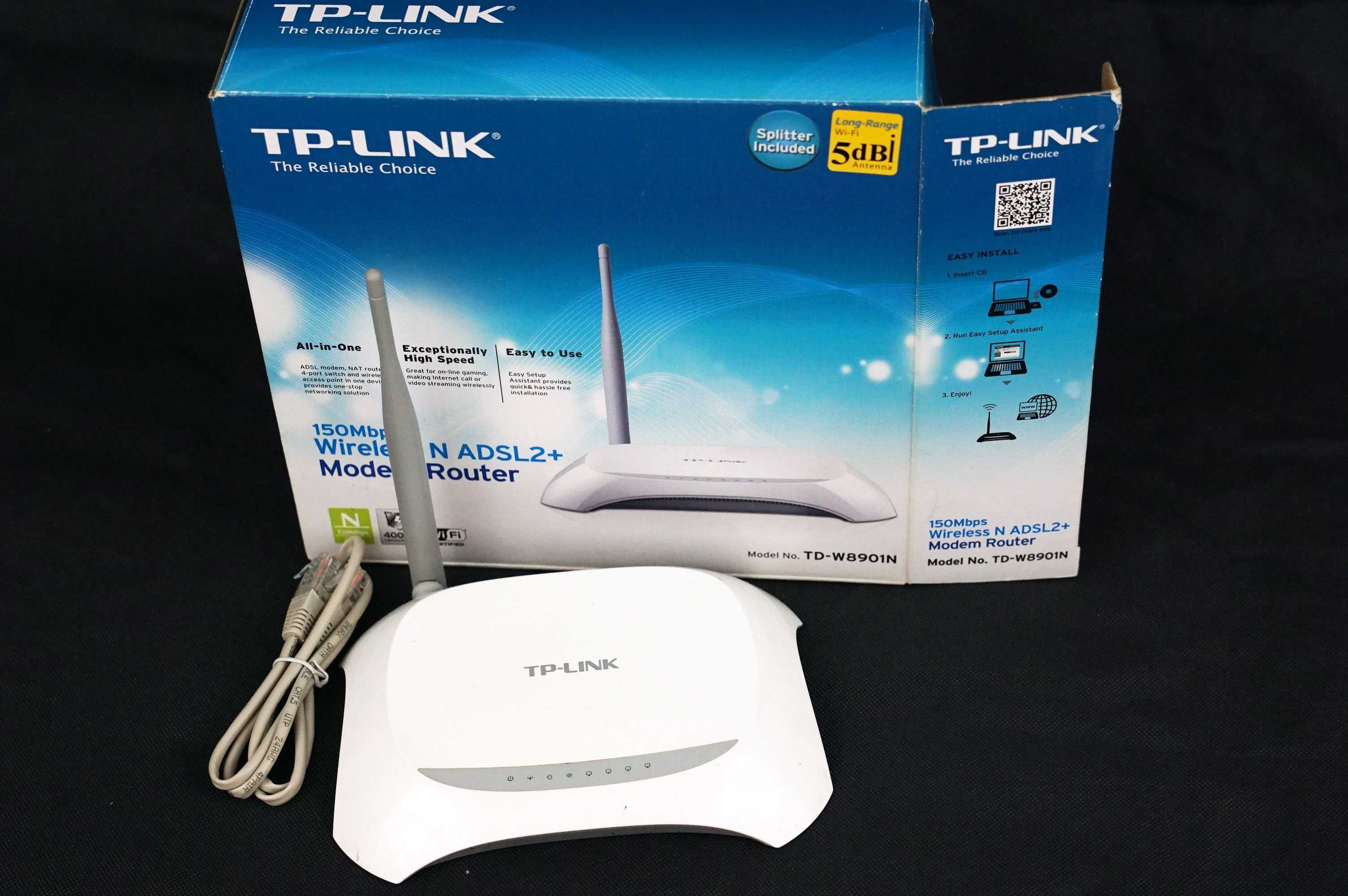 Акция два модема - Wi-Fi модем с роутером ADSL2+. Модель: TD - W8901N