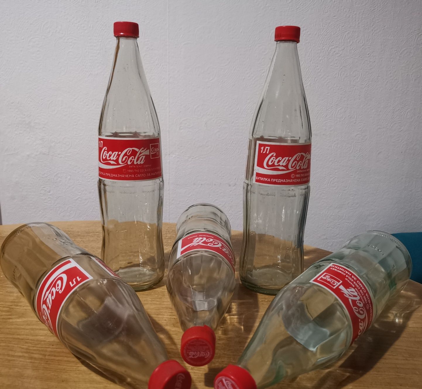 COCA COLA стъклени бутилки 1 литър