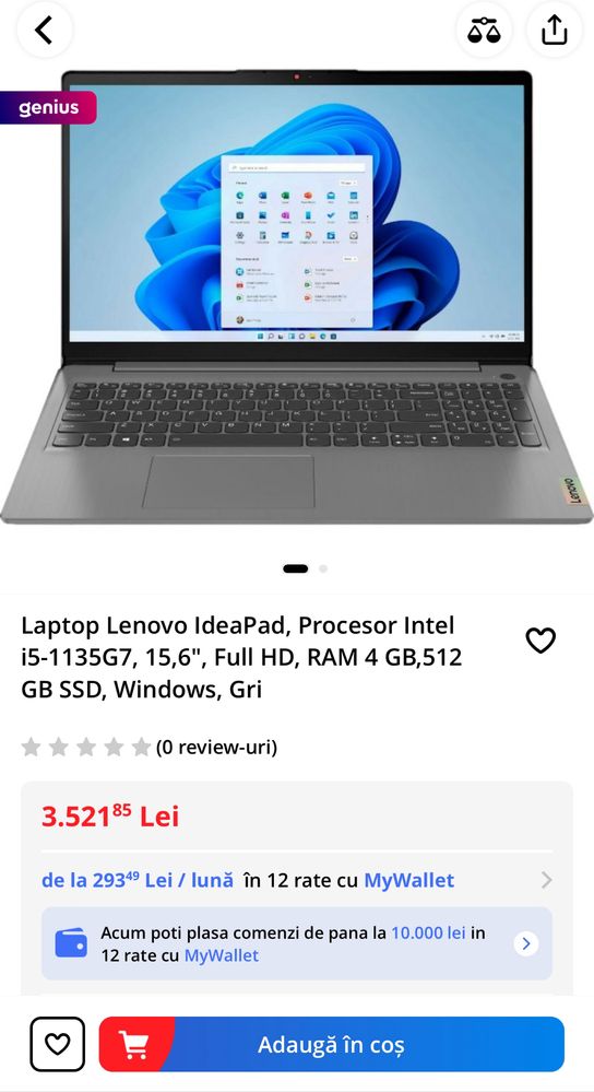 Lenovo ideapad 3 , i5 gen 11