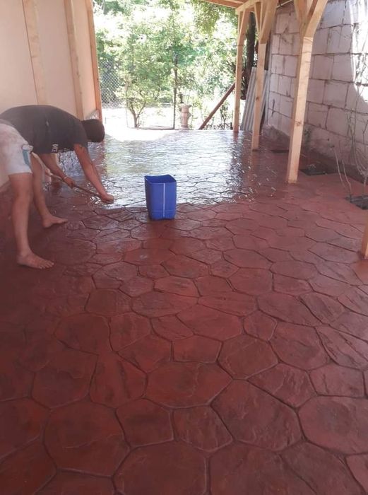 Model unic culori ideale pavaj beton amprentat elicopterizat