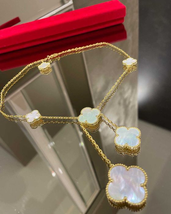 Van Cleef & Arpels VCA Gold 6 Magic Mother Pearl Alhambra Дамско Колие