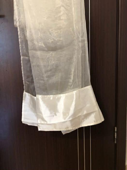 Перде тънко, цвят шампанско