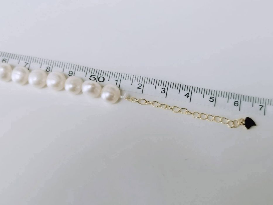 Perle naturale de cultura cu inchizatoare argint 925, placat cu aur