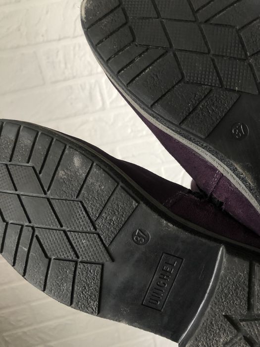 Сапоги из натуральной замши.