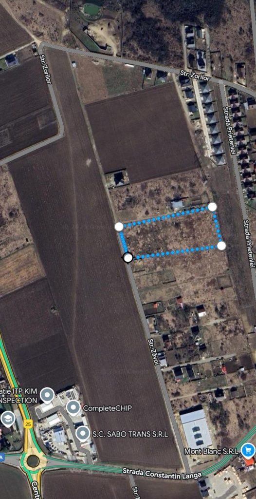 Vânzare teren intravilan - Miroslava, strada Zăvoi – 10.000 mp, deschi