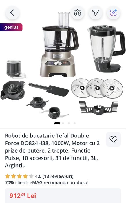 Robot bucatarie Tefal Double force