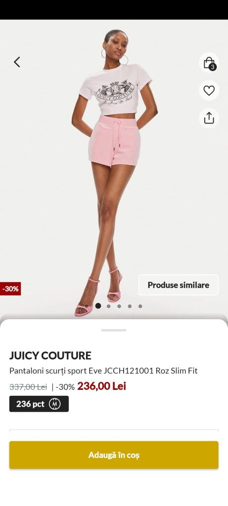 Pantaloni scurti Juicy Couture dama originali marimea S si M, noi