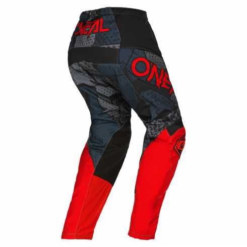 Детски мотокрос брич панталон O'NEAL ELEMENT CAMO V.22-BLACK/RED