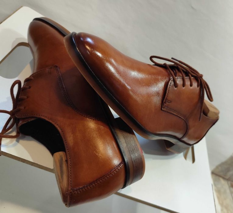 Pantofi derby 39 plain toe LLOYD NOI piele naturala moale