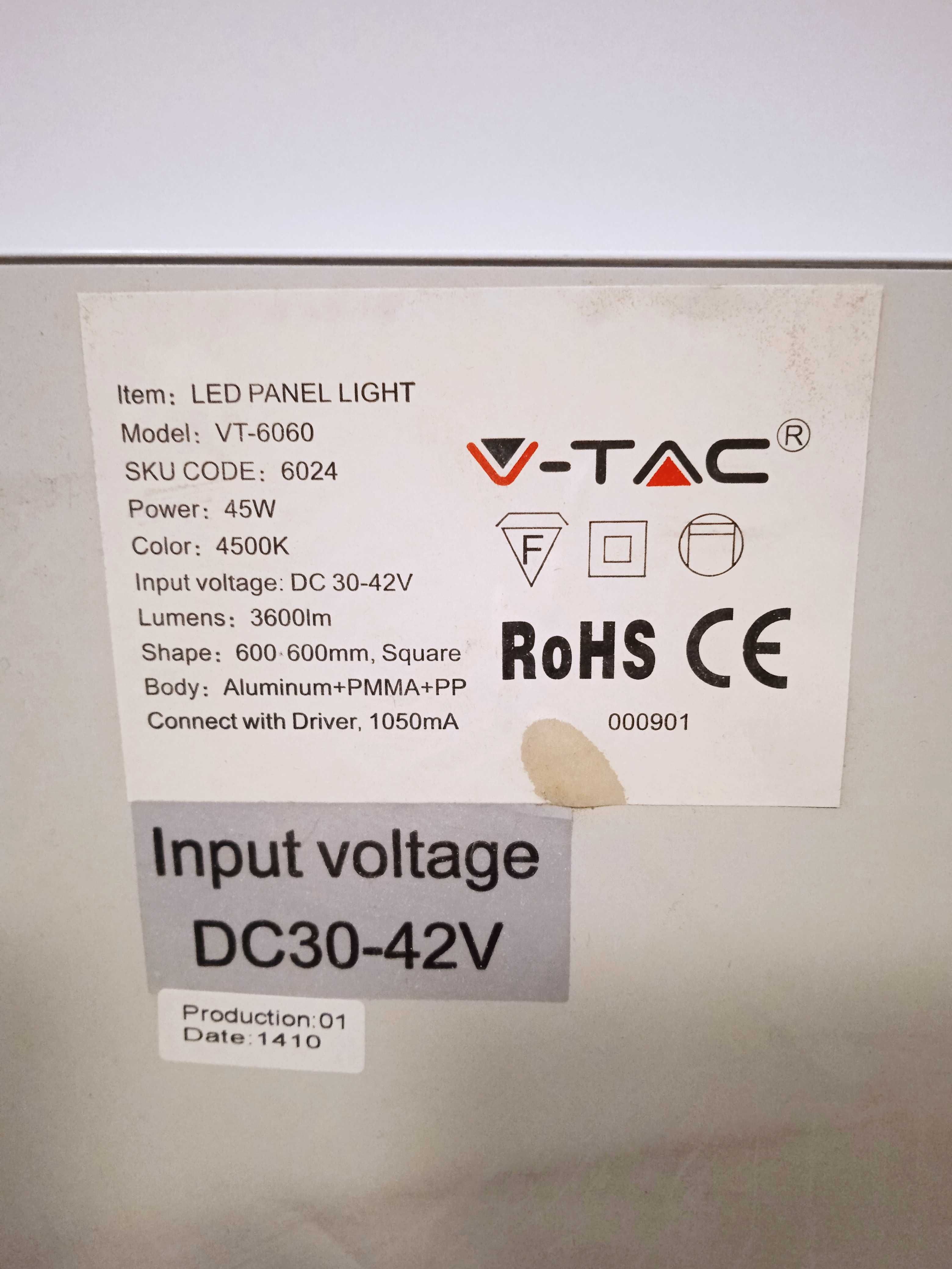 V-TAC Лед лампи 600Х600 mm