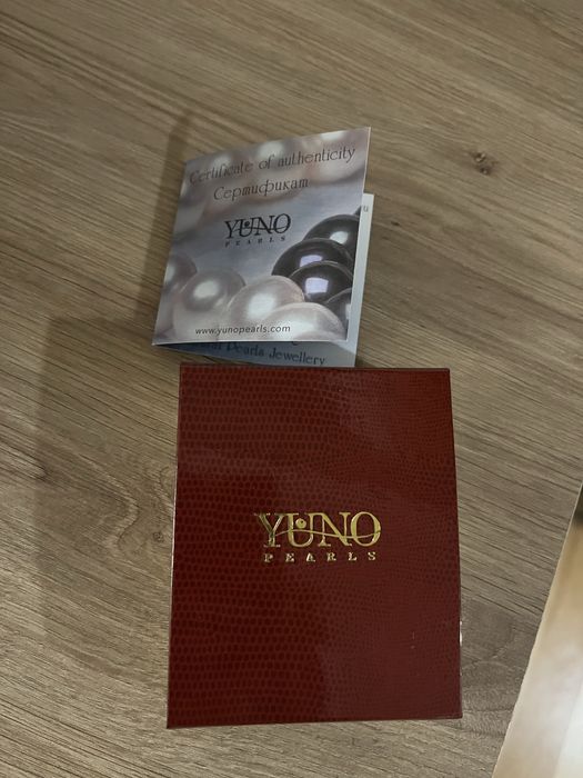 Ново Yuno pearls КОЛИЕ С БЕЛИ ПЕРЛИ 8-9мм фасетирани топчета 43см+5см