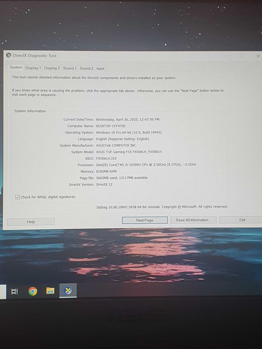 Laptop Asus TUF F15 FX506LH