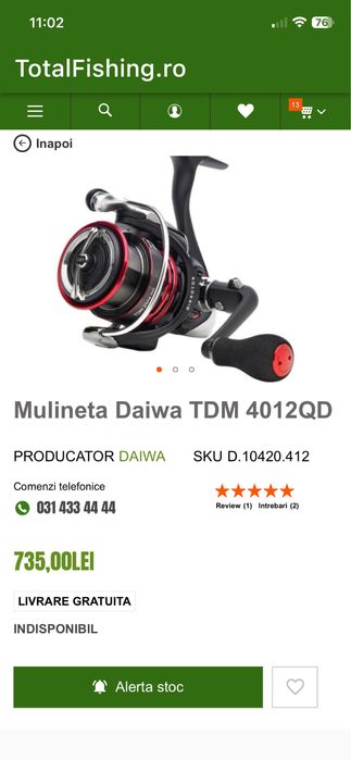 Mulineta daiwa TDM 4012QD