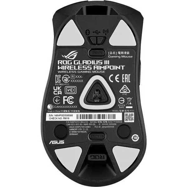 Mouse Gaming Asus Gladius III AimPoint 90MP0200-BMUA00 Wireless Sigila