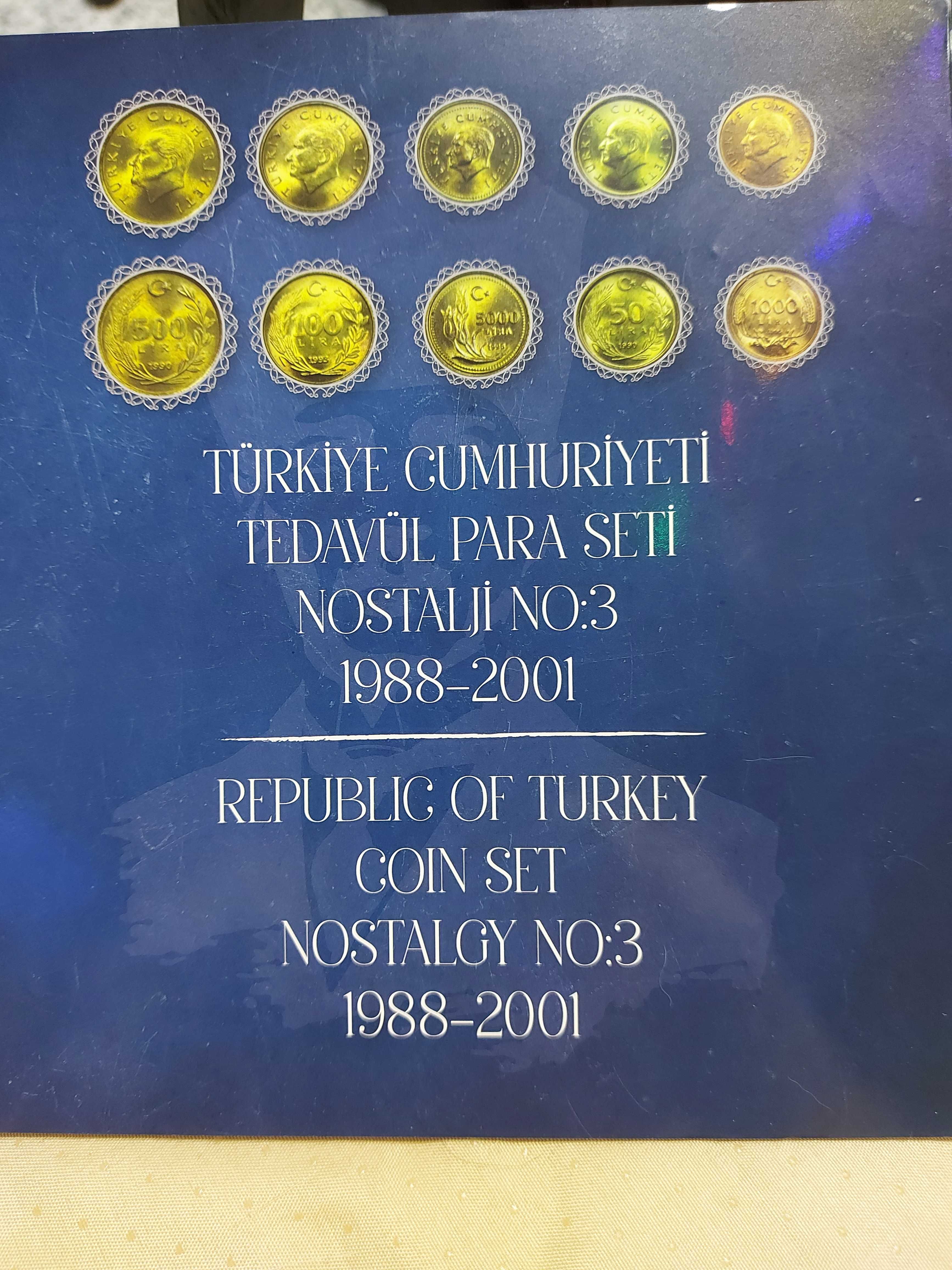 Комплект турски монети. Емисия 1988- 2011 гг