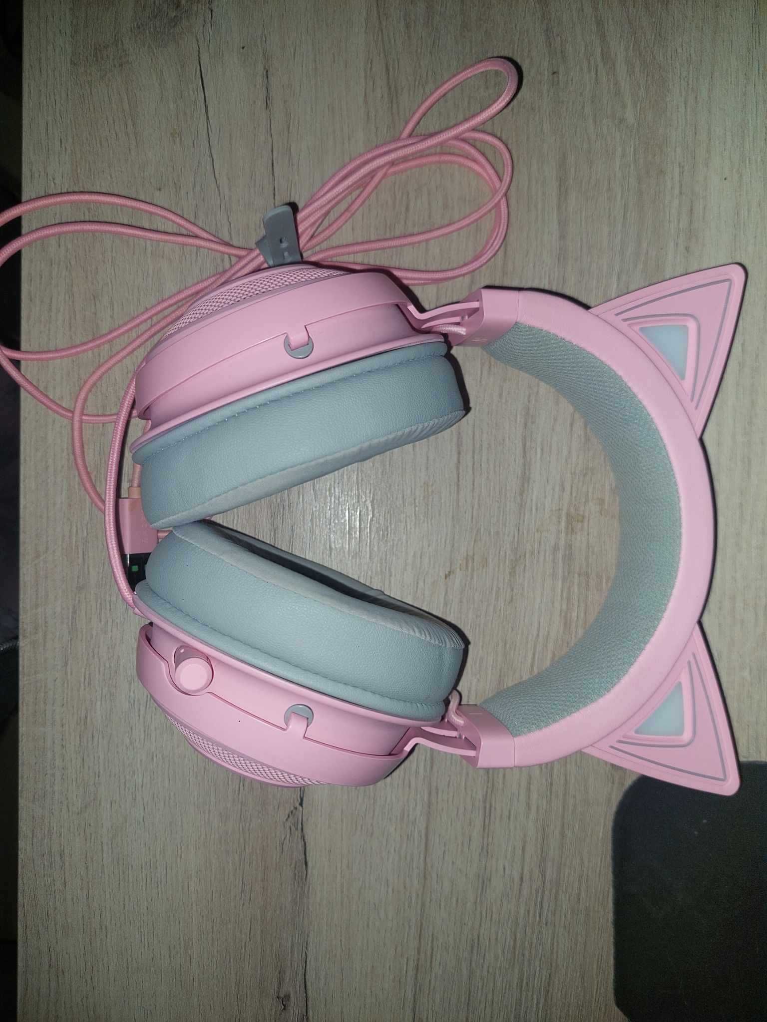 Геймърски слушалки RAZER KRAKEN QUARTZ Kitty edition