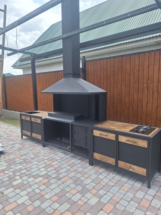 Кухня. Комплекс. Мангал. Гриль. Печь. Мойка.