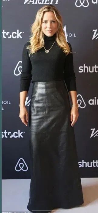 Fusta premium  maxi lunga glezne piele naturala manusa (S) 36